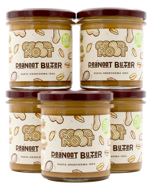Zestaw 5x Pasta orzechowa 100% PEANOOT BUTTER 300g