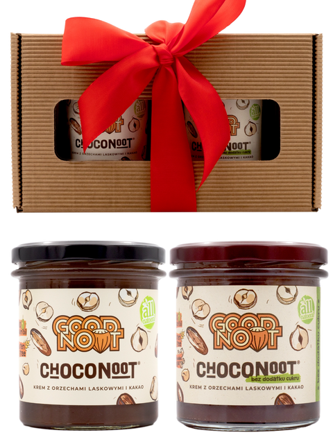 Zestaw CHOCONOOT+ CHOCONOOT bez dodatku cukru w opakowaniu prezentowym