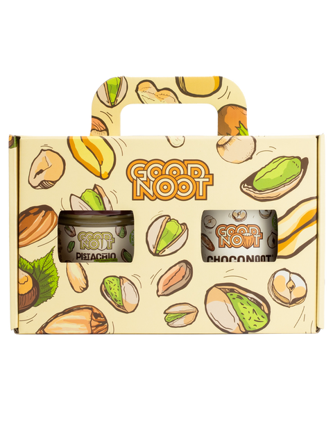 Zestaw Pistachio i Choconoot® – oba w wersji bez dodatku cukru w opakowaniu prezentowym