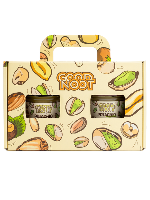 Zestaw PISTACHIO + PISTACHIO bez dodatku cukru w opakowaniu prezentowym