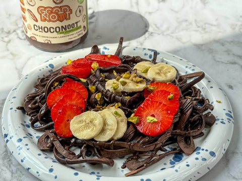 Naleśnikowe tagliatelle z chconoot bez dodatku cukru