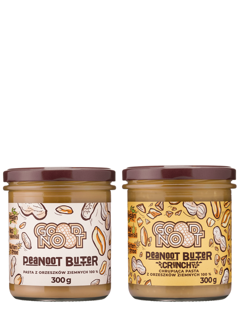 Zestaw PEANOOT BUTTER 300g + PEANOOT BUTTER CRUNCHY 300g