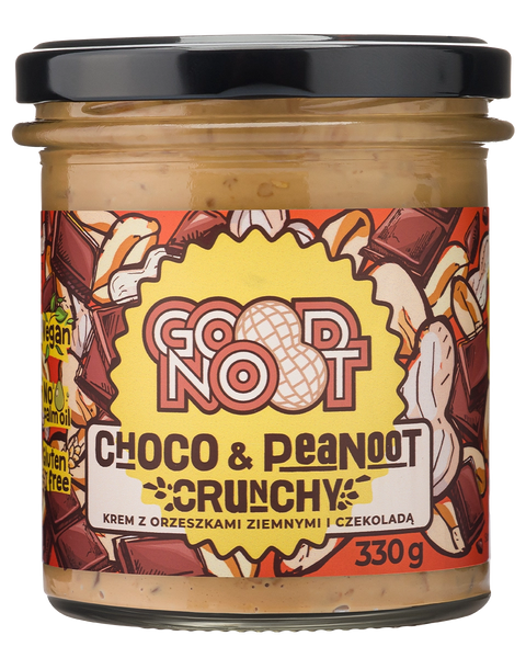 Krem z orzeszkami ziemnymi i kakao z kawałkami orzechów CHOCO & PEANOOT CRUNCHY 330g