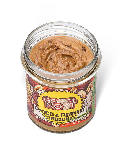 Krem z orzechów arachidowych i kakao z kawałkami orzechów bez dodatku cukru CHOCO & PEANOOT CRUNCHY
