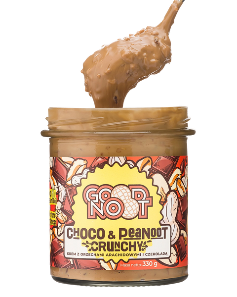 Krem z orzechów arachidowych i kakao z kawałkami orzechów CHOCO & PEANOOT CRUNCHY