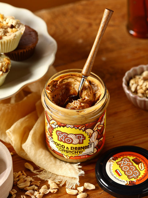 Krem z orzechów arachidowych i kakao z kawałkami orzechów CHOCO & PEANOOT CRUNCHY