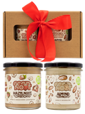 Zestaw Almond Crunchy 300g i Hazelnoot Crunchy 300g w opakowaniu prezentowym
