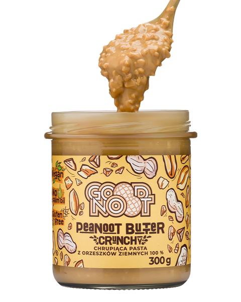 Pasta orzechowa 100% z kawałkami orzechów PEANOOT BUTTER CRUNCHY 300g