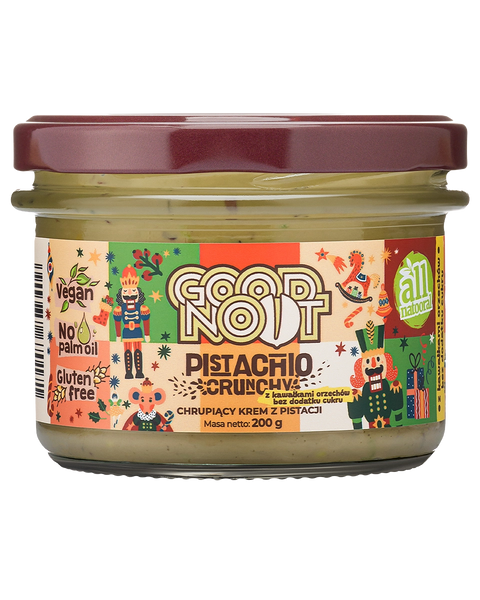 Krem pistacjowy z kawałkami pistacji bez dodatku cukru PISTACHIO CRUNCHY 200g