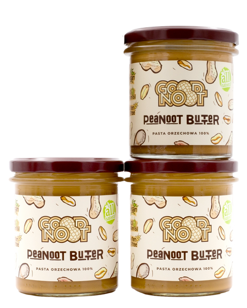 Zestaw 3x Pasta orzechowa 100% PEANOOT BUTTER 300g