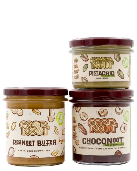 Set of 3 nut creams without added sugar