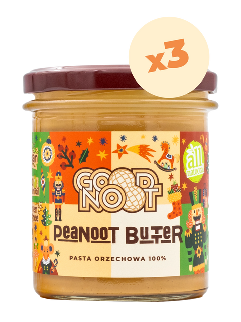 Zestaw 3x Pasta orzechowa 100% PEANOOT BUTTER 300g