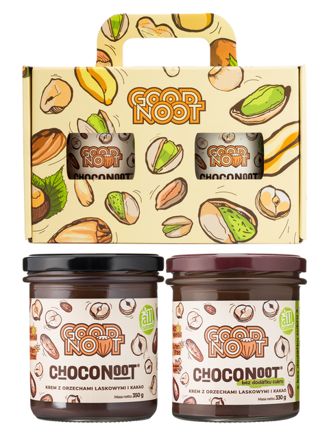 Zestaw CHOCONOOT+ CHOCONOOT bez dodatku cukru w opakowaniu prezentowym