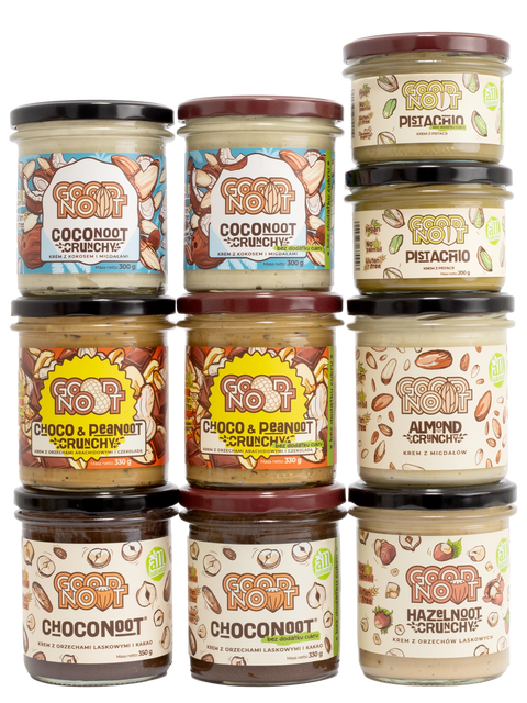 Zestaw wszystkich kremów orzechowych